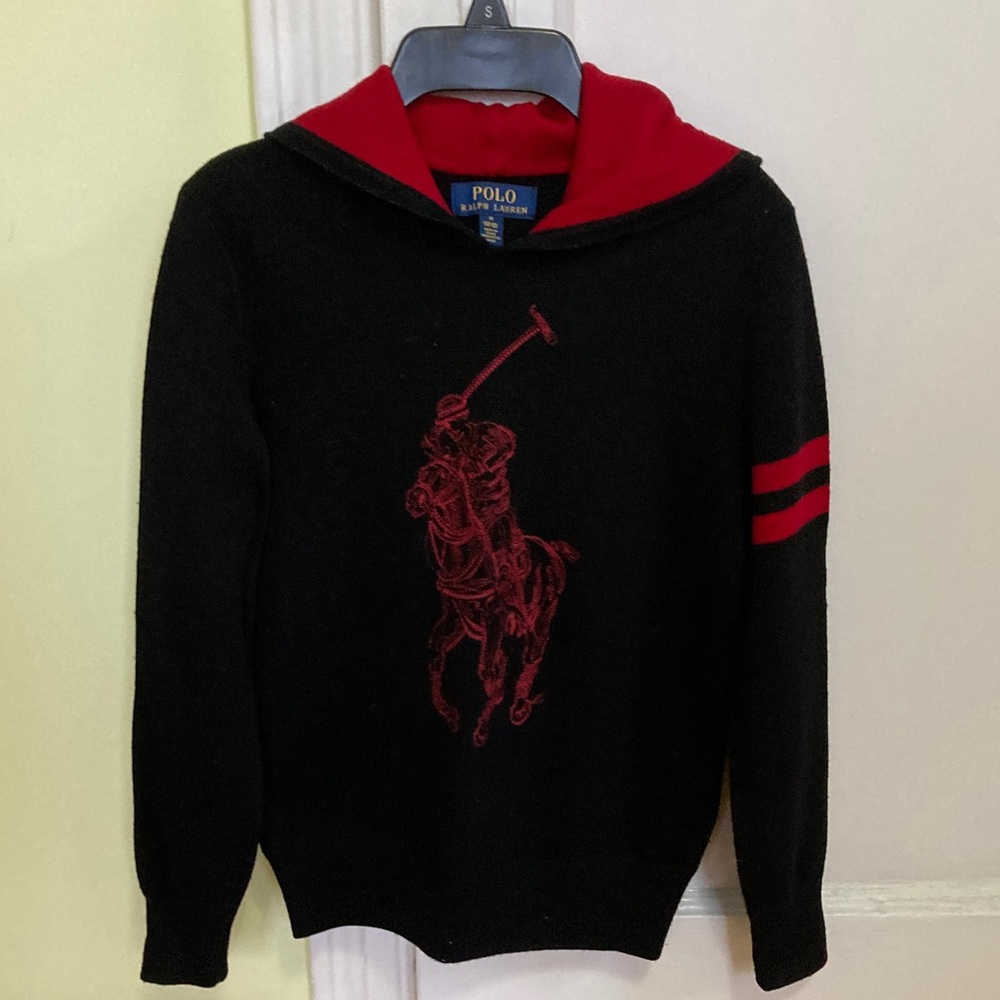 Polo by Ralph Lauren Black and Red Kids Hoodie
